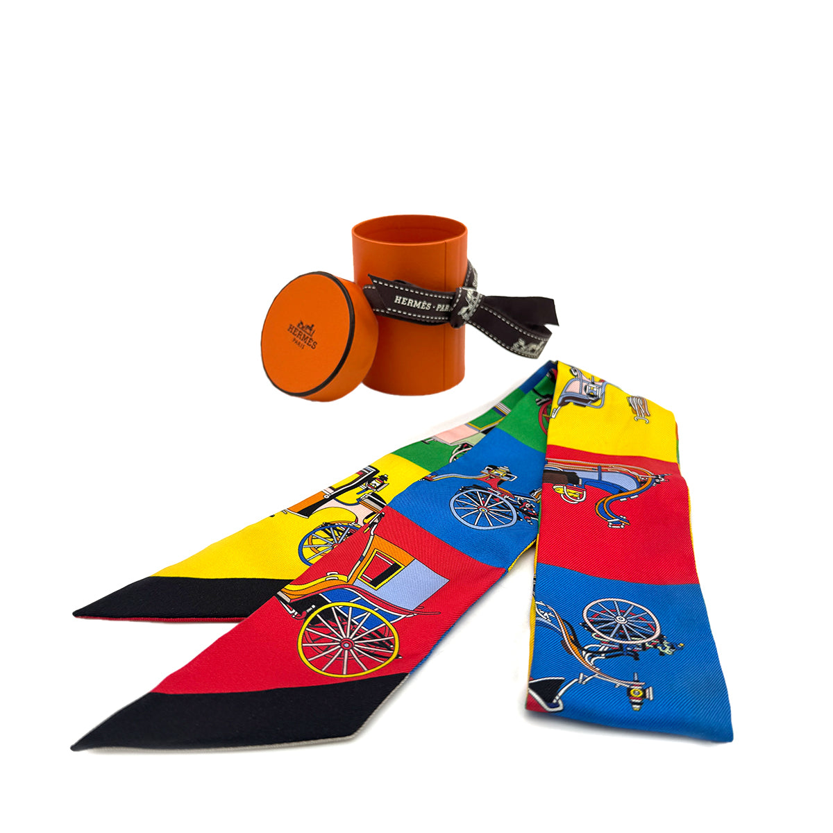 HERMES TWILLY VOITURES EXQUISES SCARF MULTICOLOR SILK 90282093
