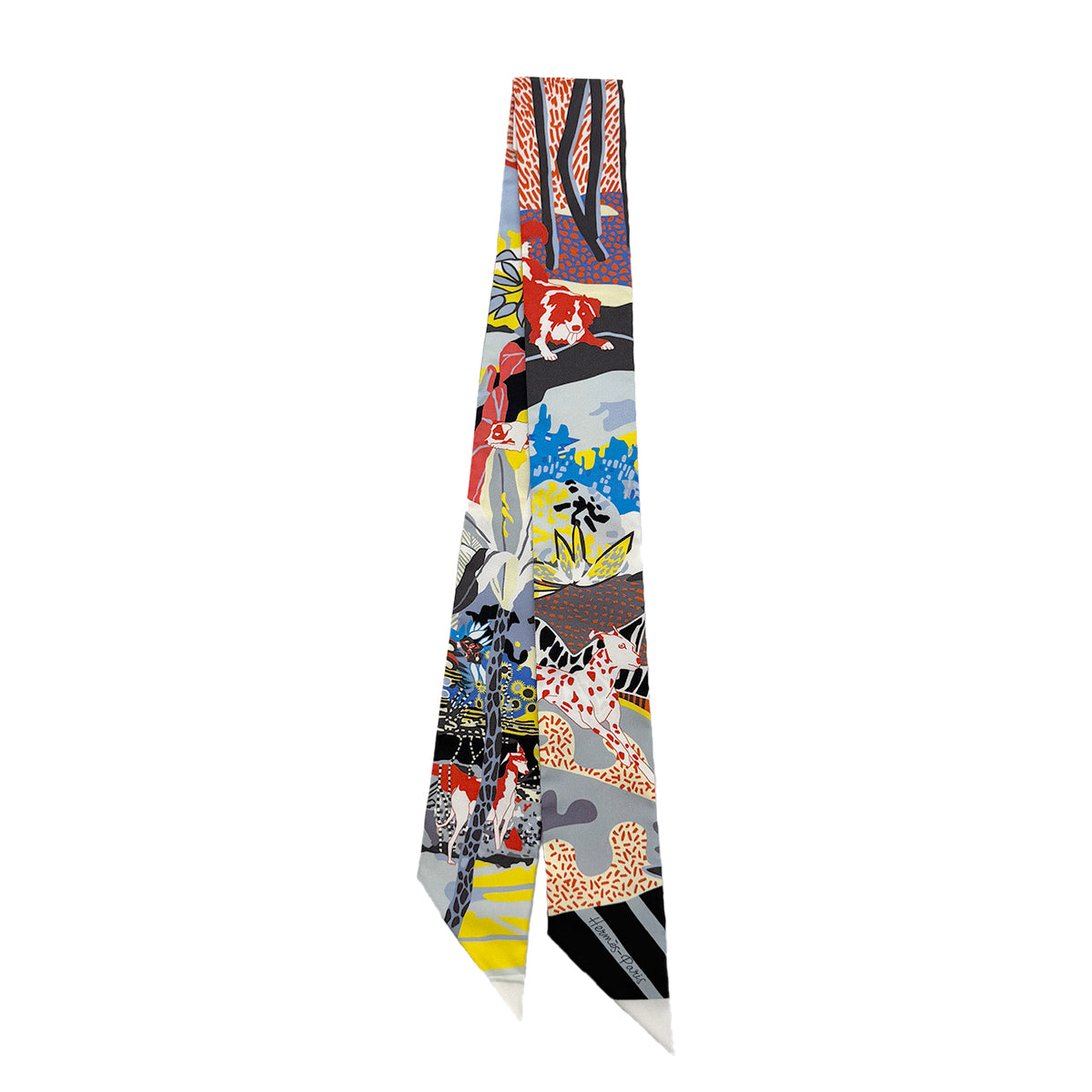 HERMES TWILLY EN LIBERTE SCARF MULTICOLOR SILK 90282098