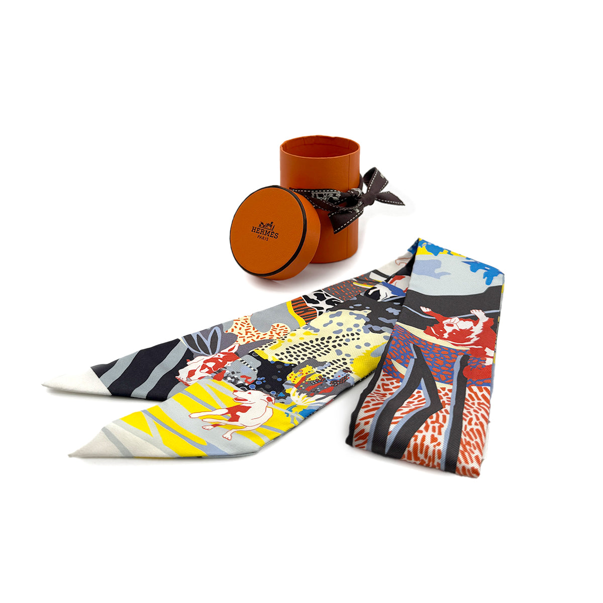 HERMES TWILLY EN LIBERTE SCARF MULTICOLOR SILK 90282098