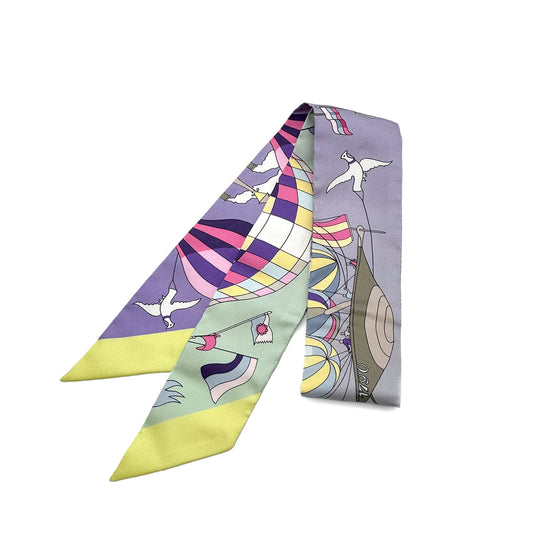 HERMES TWILLY LES FOILES DU CIEL SCARF MULTICOLOR SILK 90282105