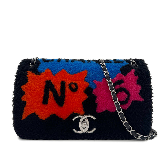 CHANEL NO.5 CHAIN SHOULDER BAG MULTICOLOR MOUTON LAMB SKIN 90282280