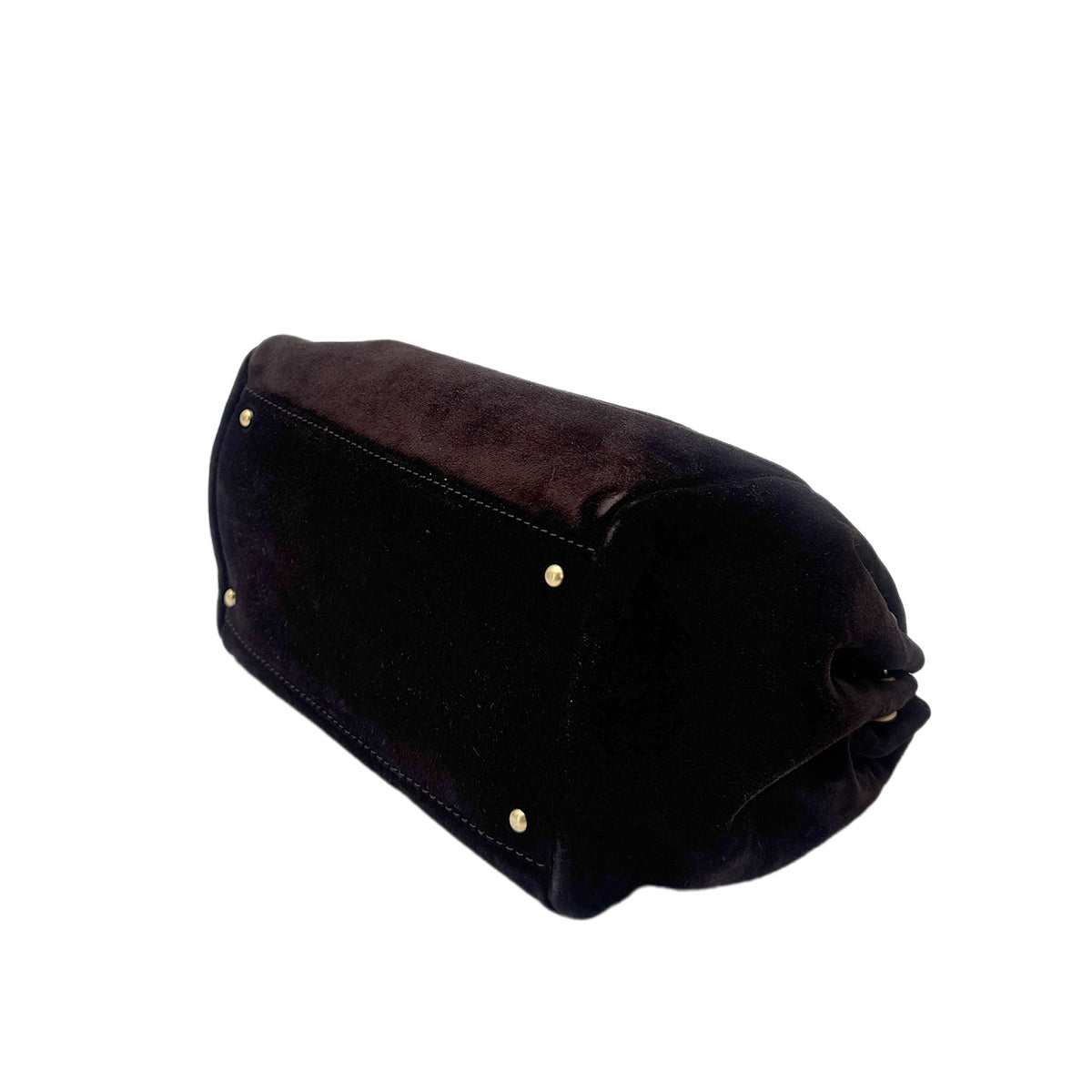 CHANEL VINTAGE COCOMARK CHAIN SHOULDER BAG BROWN SUEDE 90282282