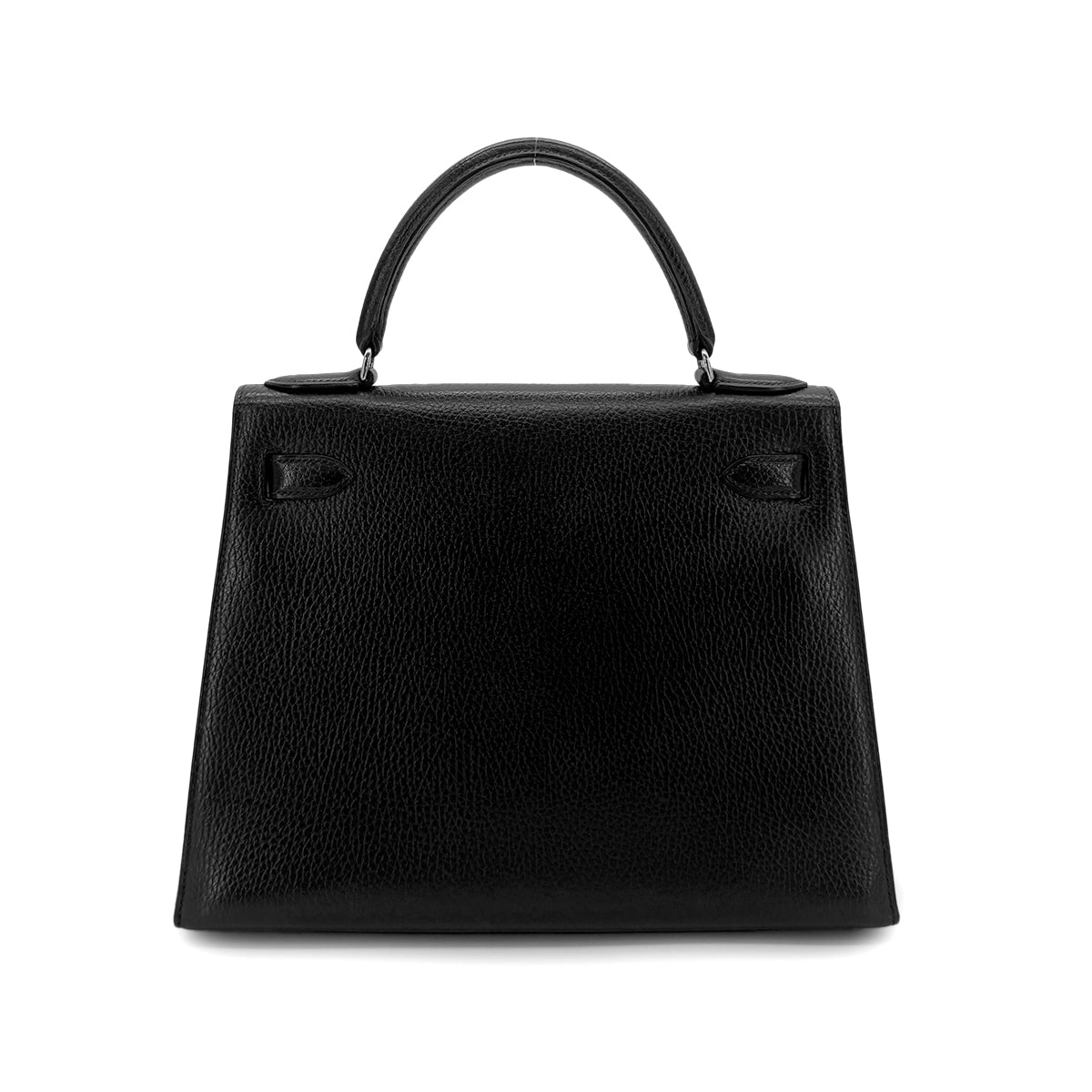 HERMES KELLY 28 SELLIER BLACK ARDENNES HAND SHOULDER BAG 〇U GHW 90282746