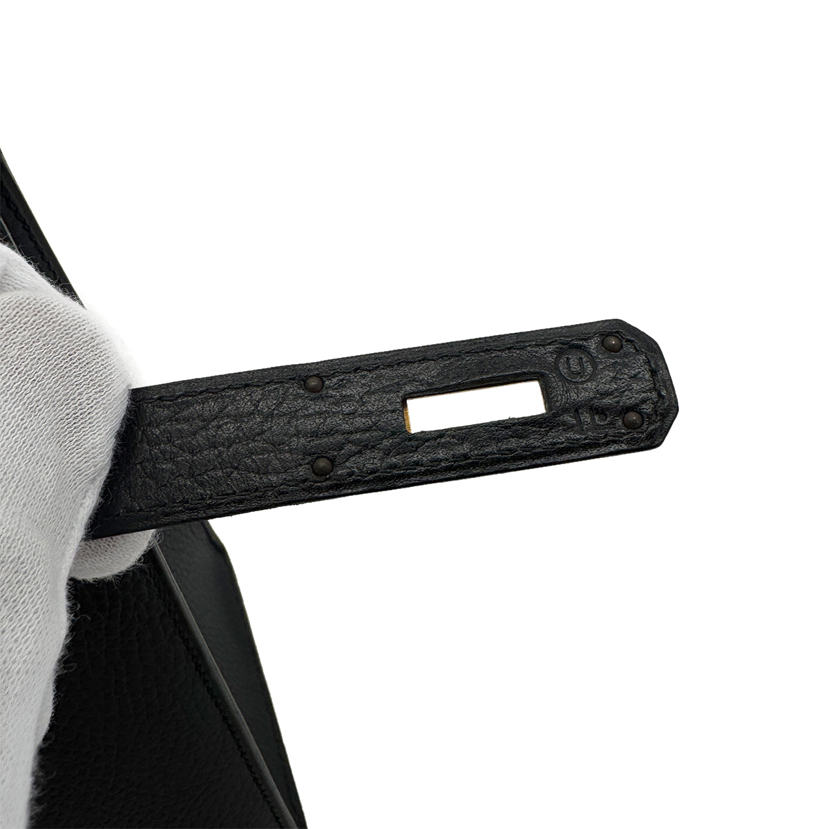 HERMES KELLY 28 SELLIER BLACK ARDENNES HAND SHOULDER BAG 〇U GHW 90282746