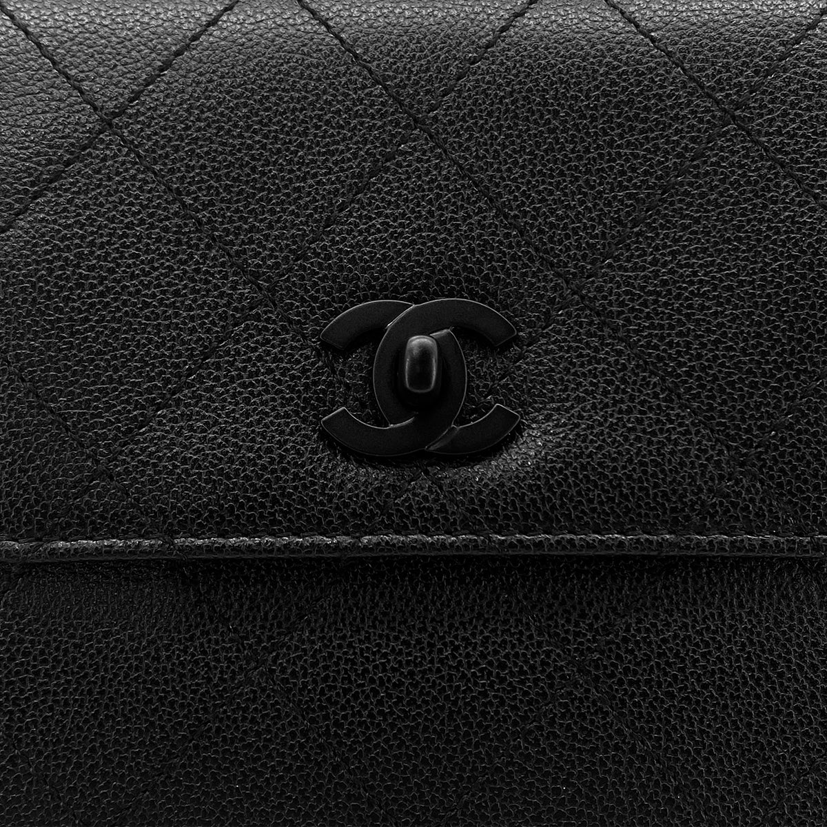 CHANEL VINTAGE MATELASSE CHAIN SHOULDER BAG BLACK CALF LEATHER 90282753