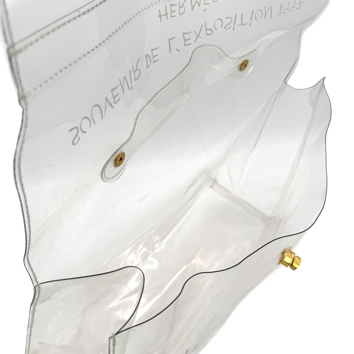 HERMES VINYL KELLY SOUVENIRDEL' EXPOSITION 1997 CLEAR HAND BAG 90283103