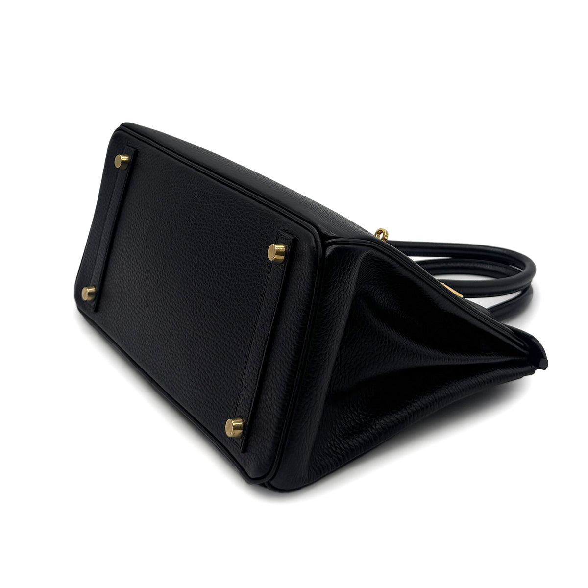 HERMES BIRKIN 30 BLACK ARDENNES HAND BAG □G GHW 90283112