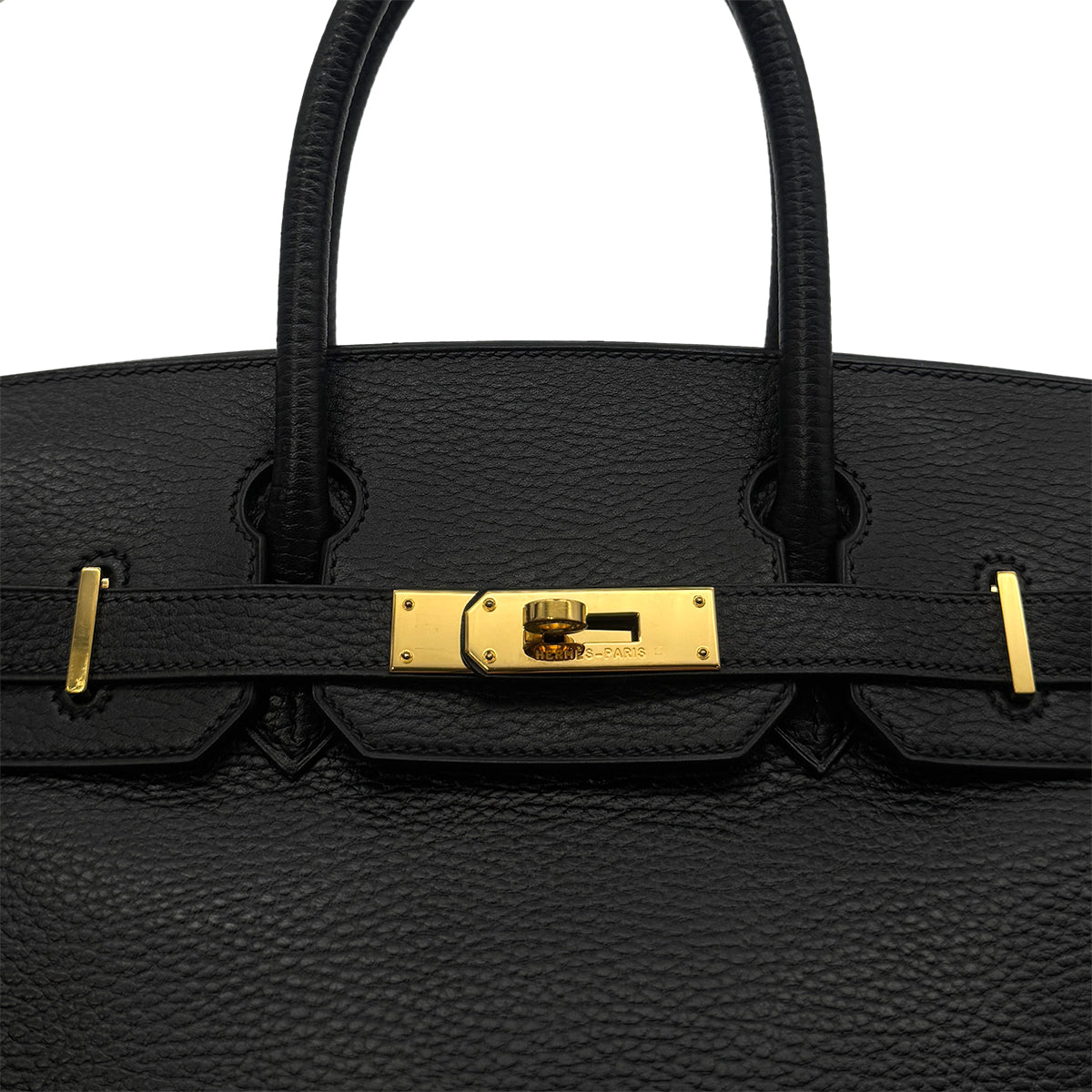 HERMES BIRKIN 30 BLACK ARDENNES HAND BAG □G GHW 90283112
