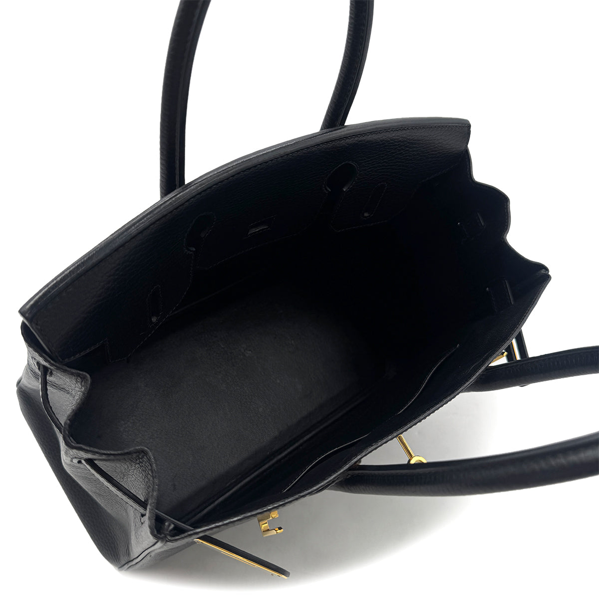 HERMES BIRKIN 30 BLACK ARDENNES HAND BAG □G GHW 90283112