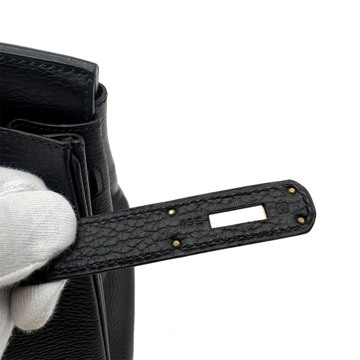 HERMES BIRKIN 30 BLACK ARDENNES HAND BAG □G GHW 90283112