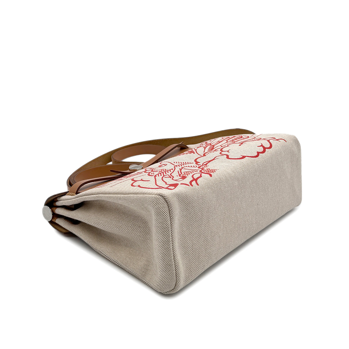 HERMES HERBAG ZIP PM 31 PEGASE POP TOTE SHOULDER BAG NATUREL ECRU VACHE HUNTER TOILE H Y SHW 90283113