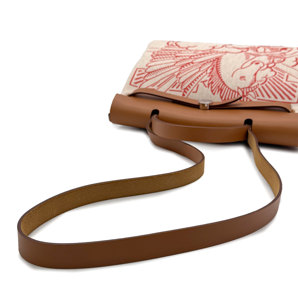 HERMES HERBAG ZIP PM 31 PEGASE POP TOTE SHOULDER BAG NATUREL ECRU VACHE HUNTER TOILE H Y SHW 90283113