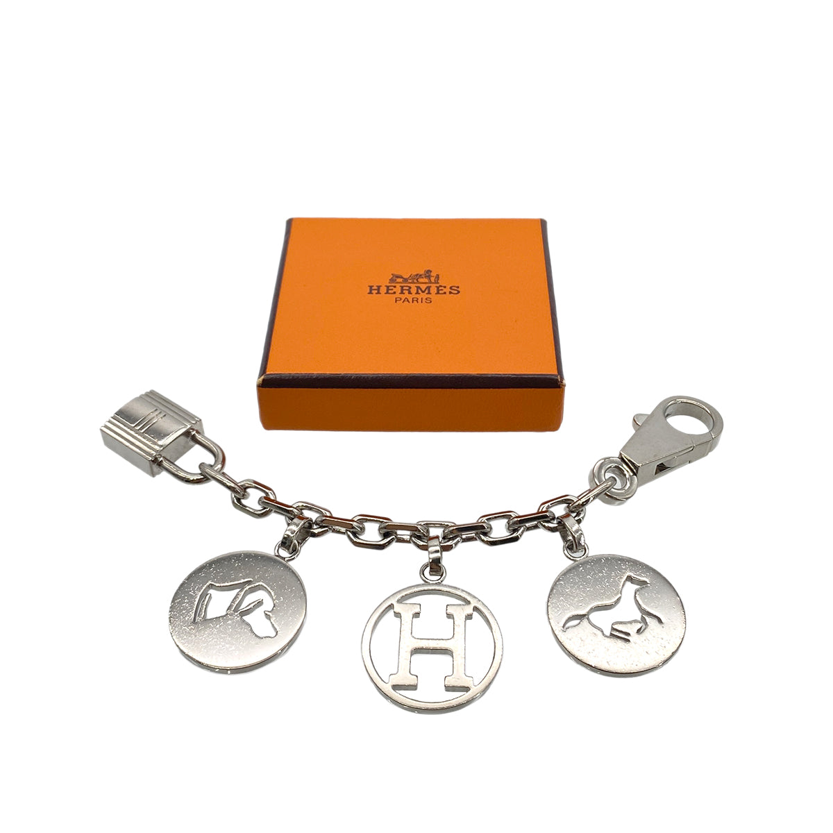 HERMES BAG CHARM AMULET 4 SILVER ACCESSORY 90283129