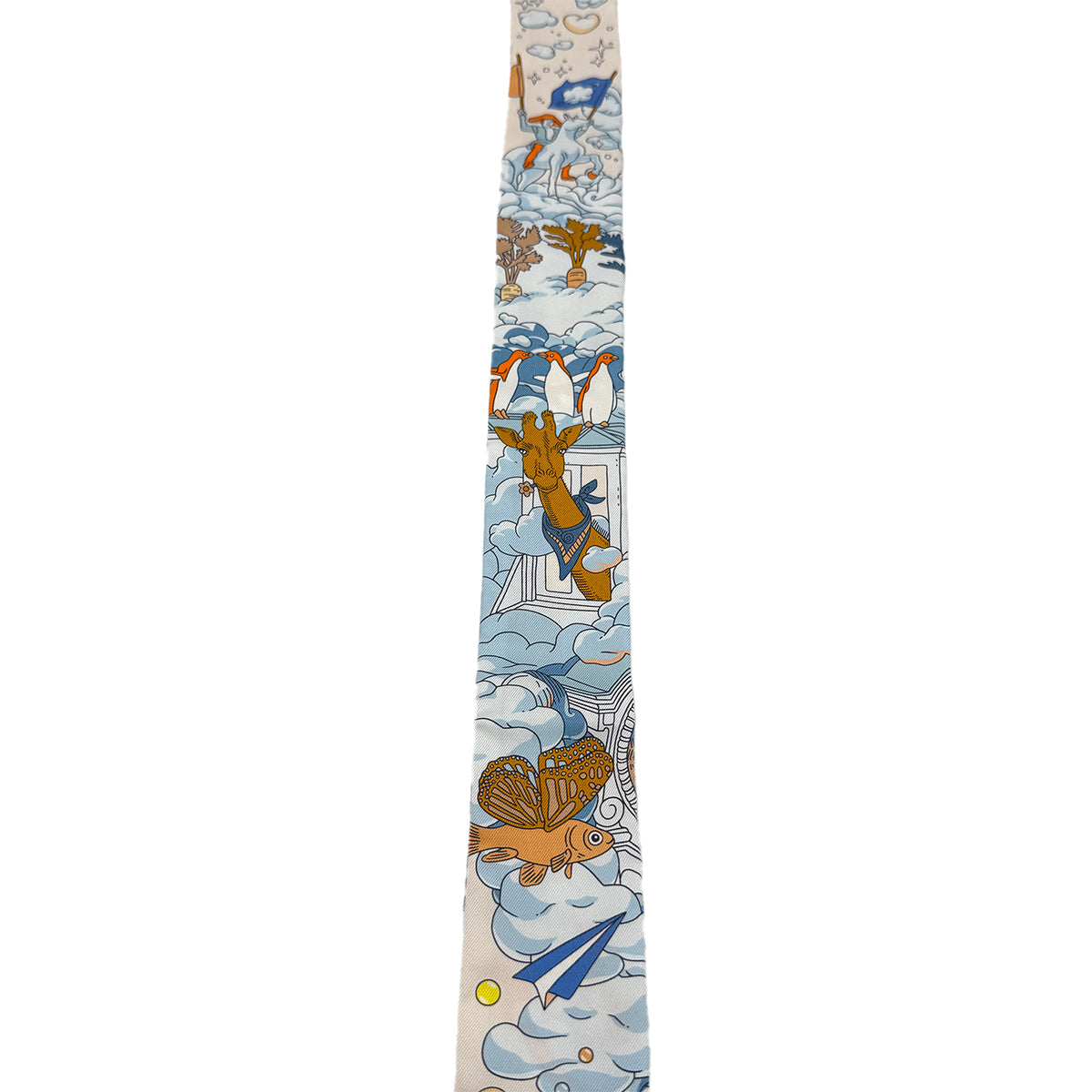 HERMES TWILLY SUR MON NUAGE SCARF MULTICOLOR SILK 90283131