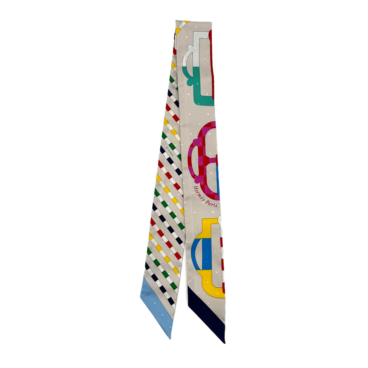 HERMES TWILLY BOUCLERIE MODERNE SCARF MULTICOLOR SILK 90283132