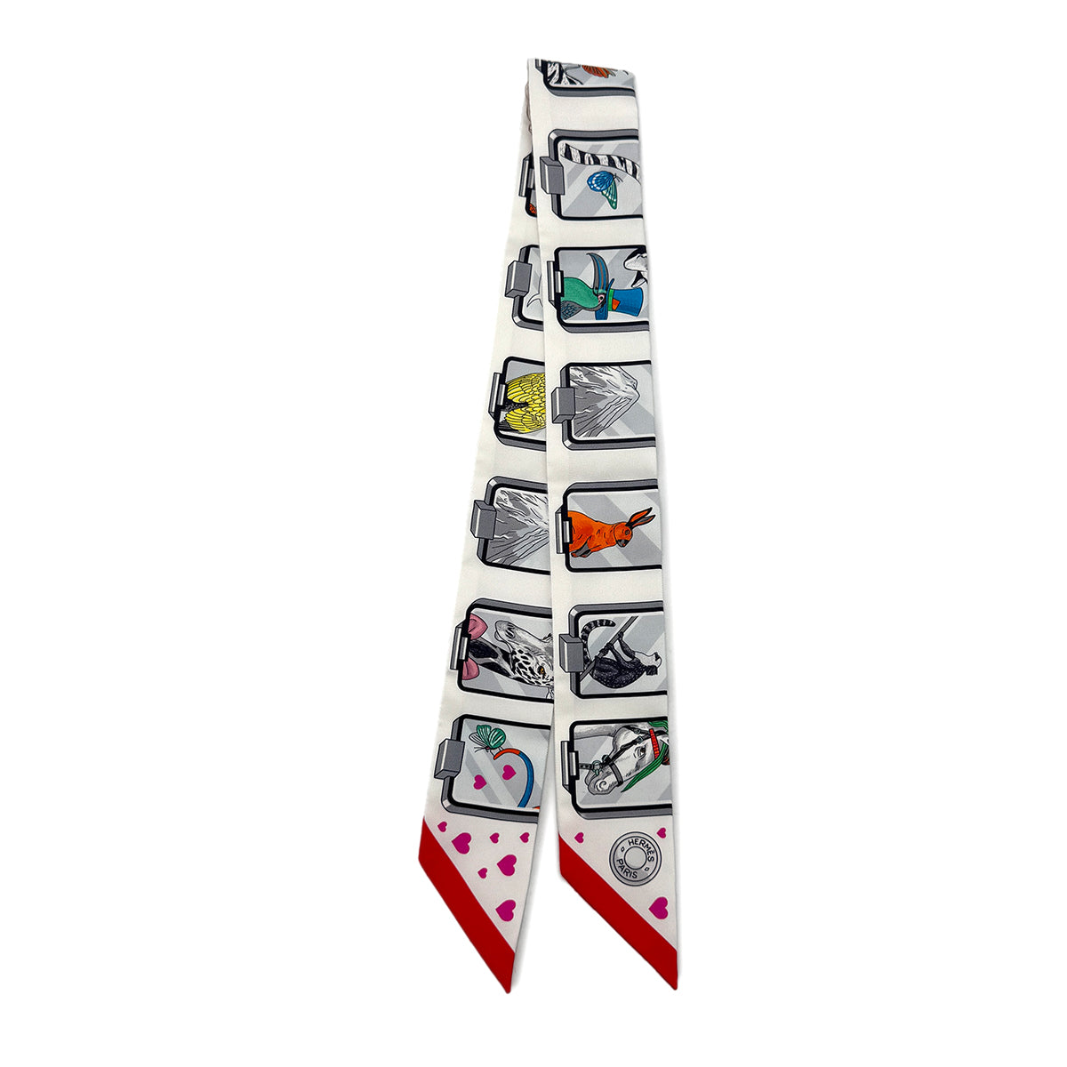 HERMES TWILLY STORY SCARF MULTICOLOR SILK 90283133