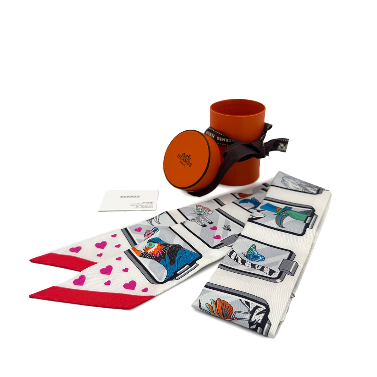 HERMES TWILLY STORY SCARF MULTICOLOR SILK 90283133