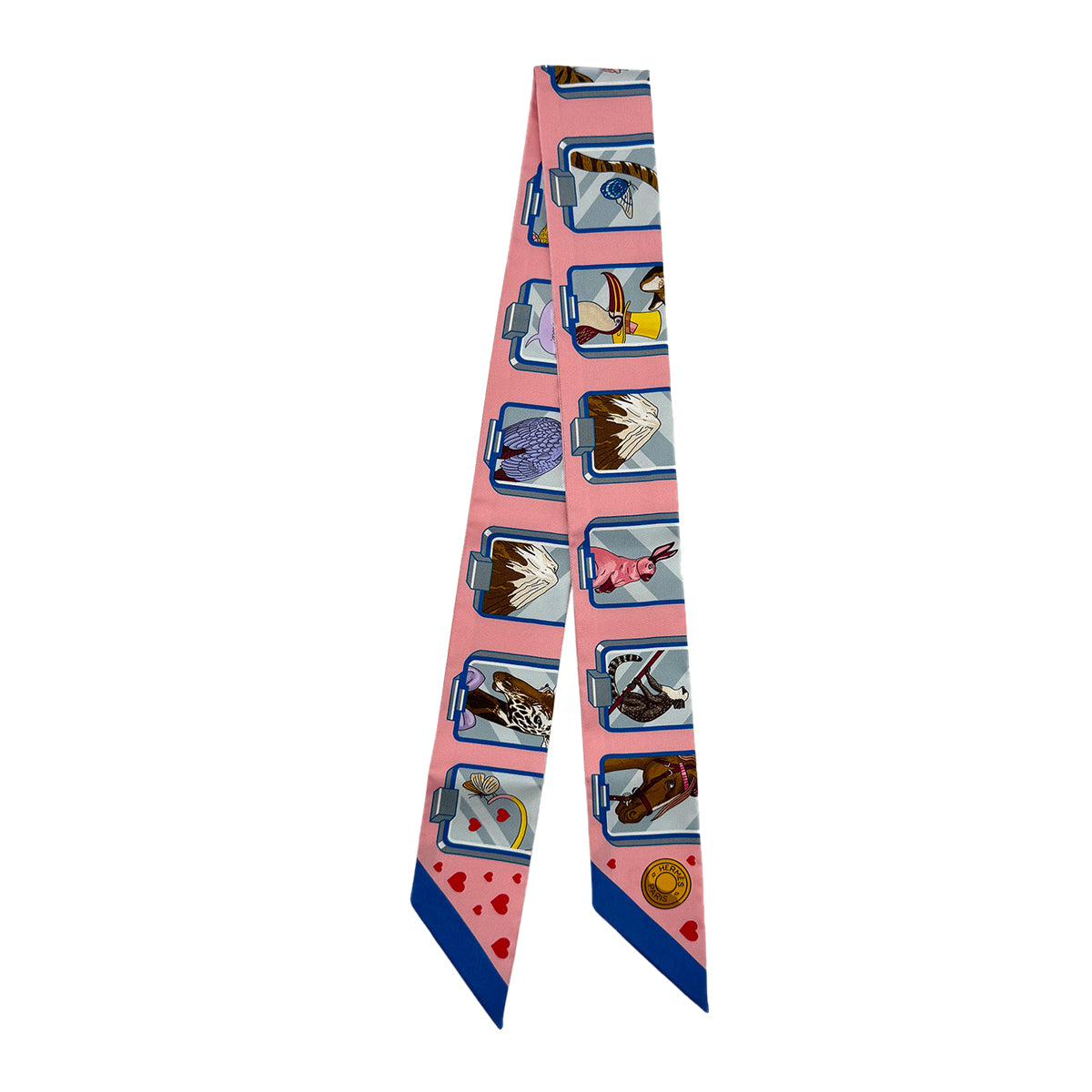 HERMES TWILLY STORY SCARF MULTICOLOR SILK 90283134