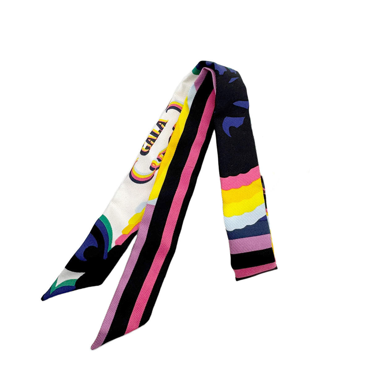 HERMES TWILLY DOLL UPCYCLONG BRIDES DE GALA MULTICOLOR SILK 90283138