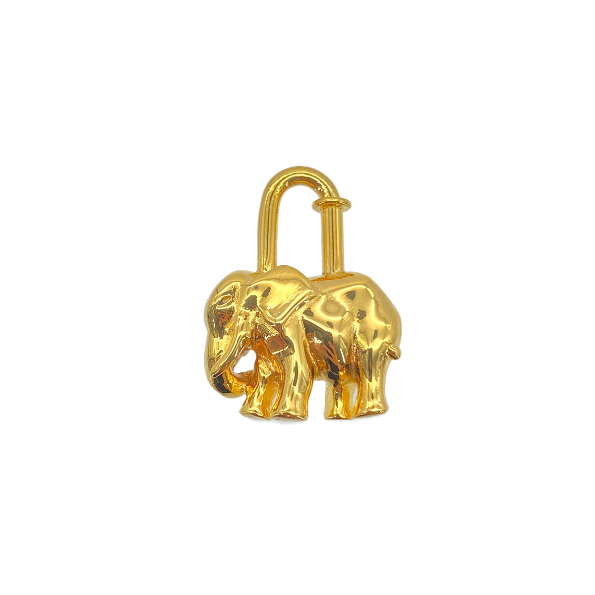 HERMES CADENA CHARM EXOTISME ELEPHANT 1988 GOLD ACCESSORY 90283139