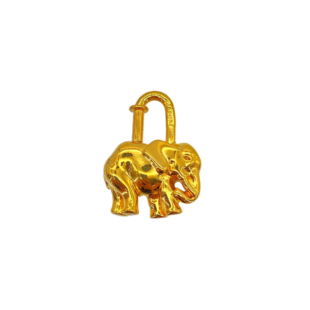 HERMES CADENA CHARM EXOTISME ELEPHANT 1988 GOLD ACCESSORY 90283139