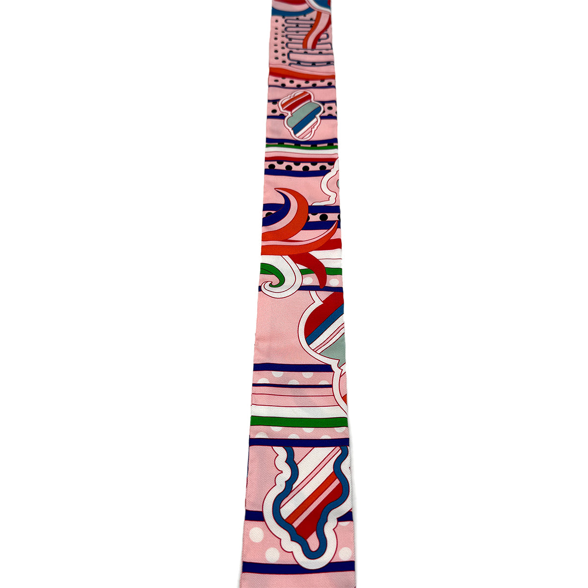 HERMES TWILLY FAUBOURG RAINBOW SCARF MULTICOLOR SILK 90283140