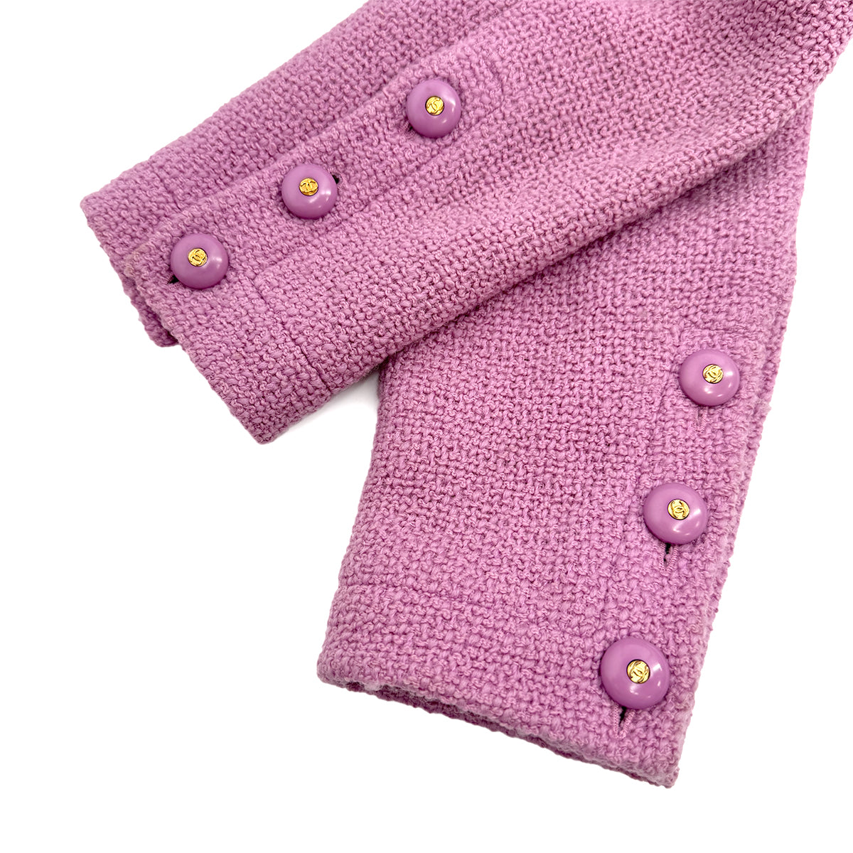 CHANEL VINTAGE COCO BUTTON JACKET LAVENDER WOOL 36 98 RTW 90283143