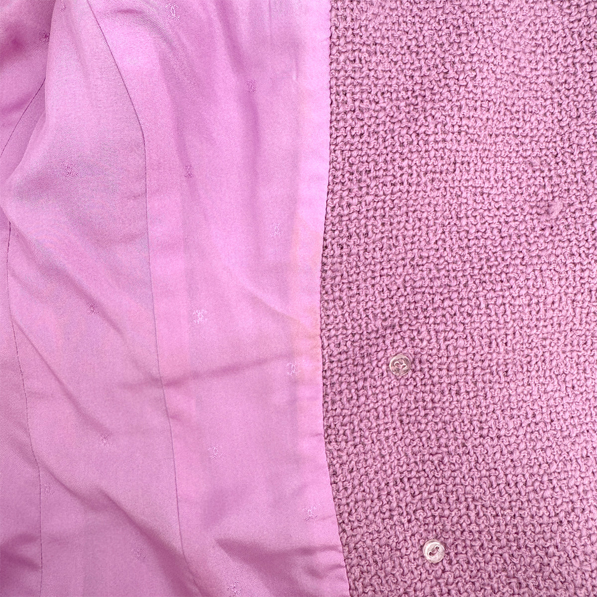 CHANEL VINTAGE COCO BUTTON JACKET LAVENDER WOOL 36 98 RTW 90283143