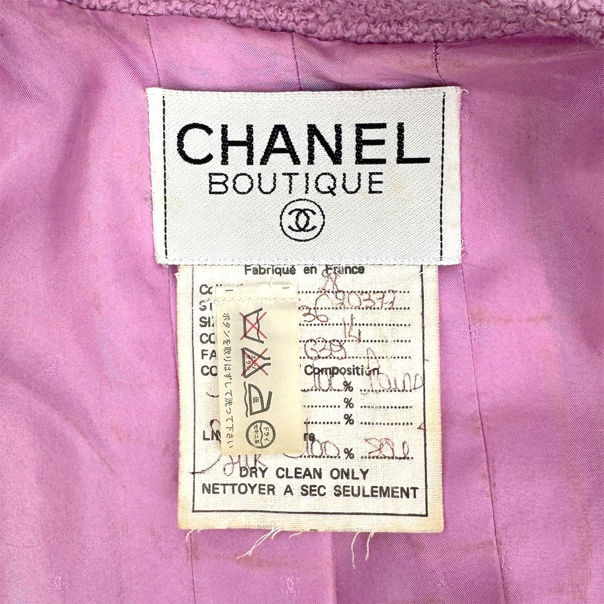 CHANEL VINTAGE COCO BUTTON JACKET LAVENDER WOOL 36 98 RTW 90283143