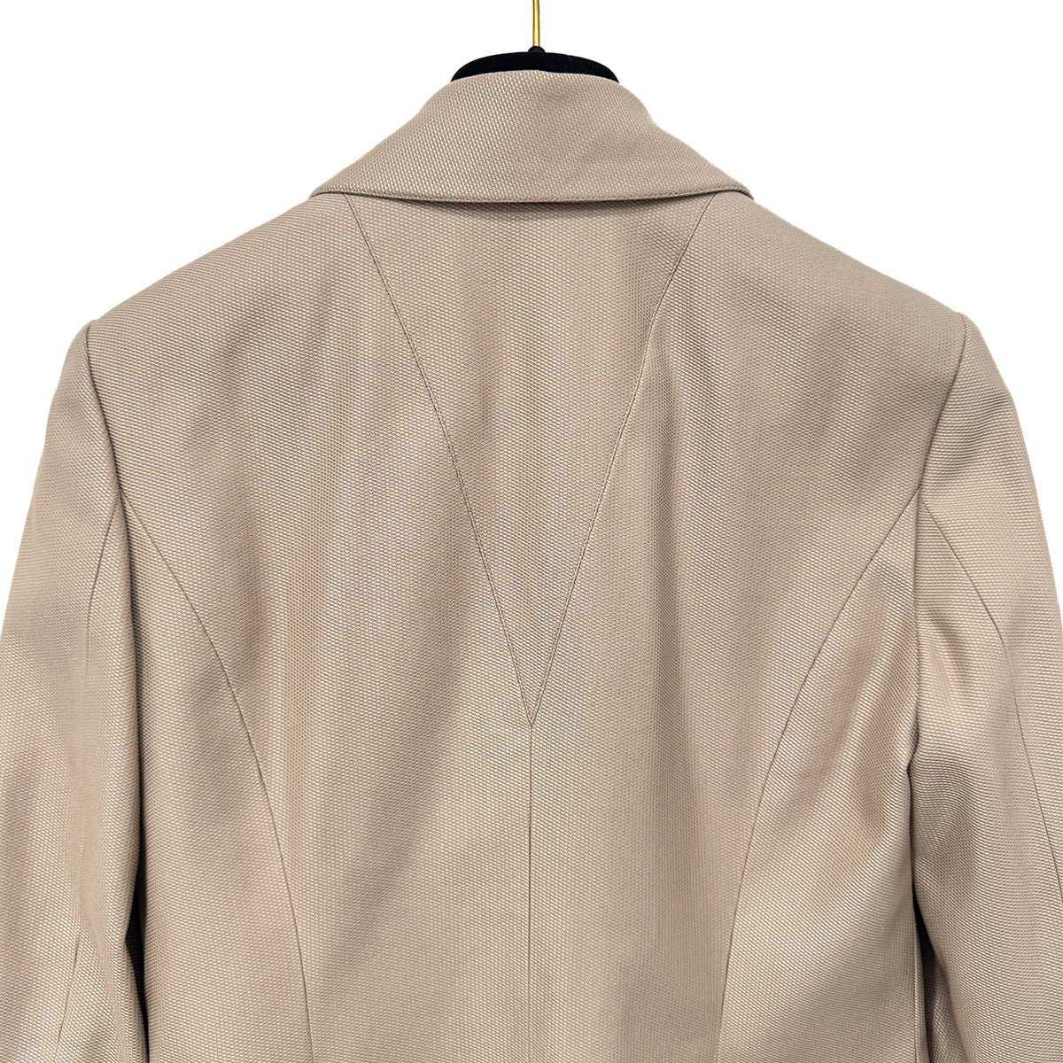 CHANEL VINTAGE COCO DOUBLEBUTTON JACKET BEIGE COTTON SILK 38 P20 RTW 90283152