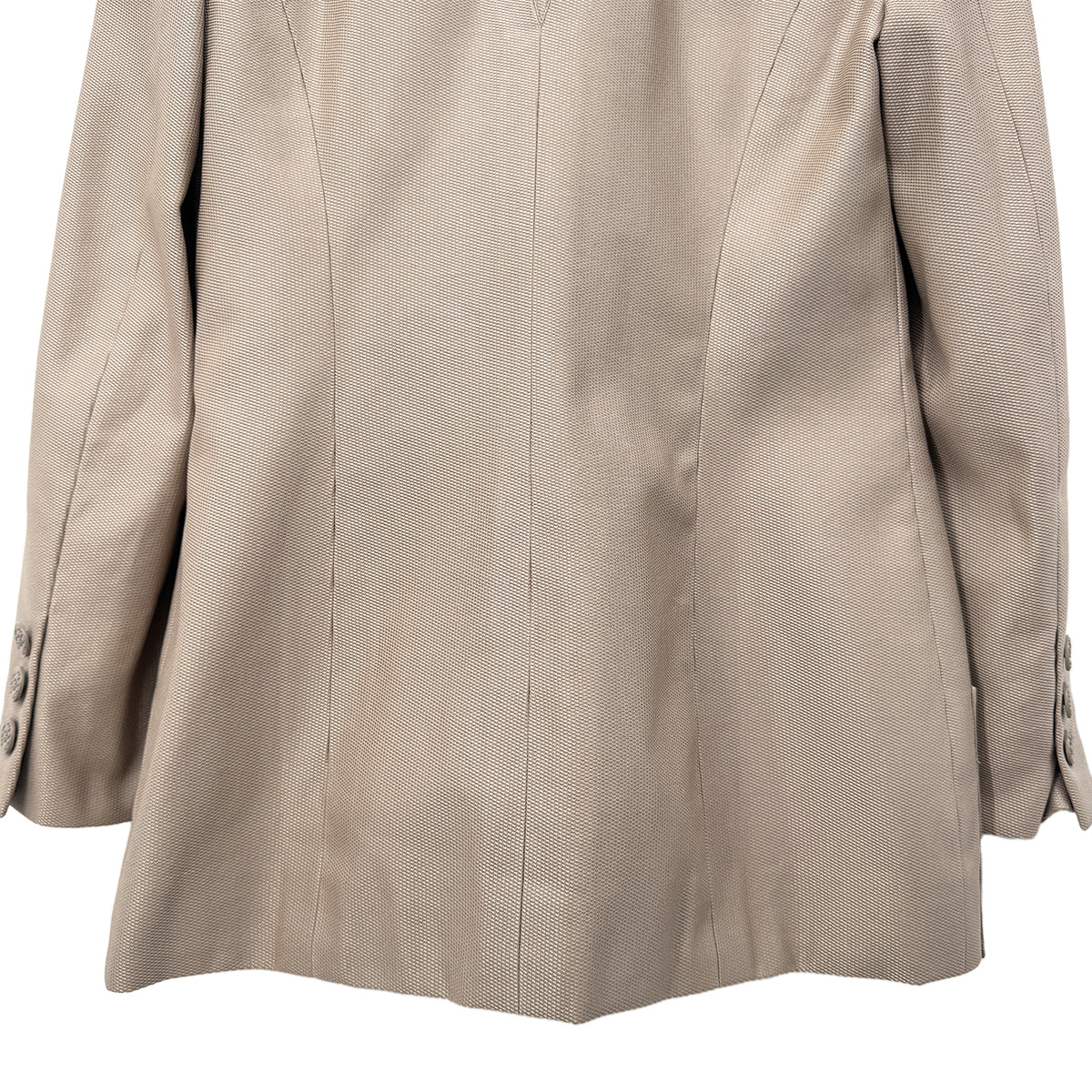CHANEL VINTAGE COCO DOUBLEBUTTON JACKET BEIGE COTTON SILK 38 P20 RTW 90283152