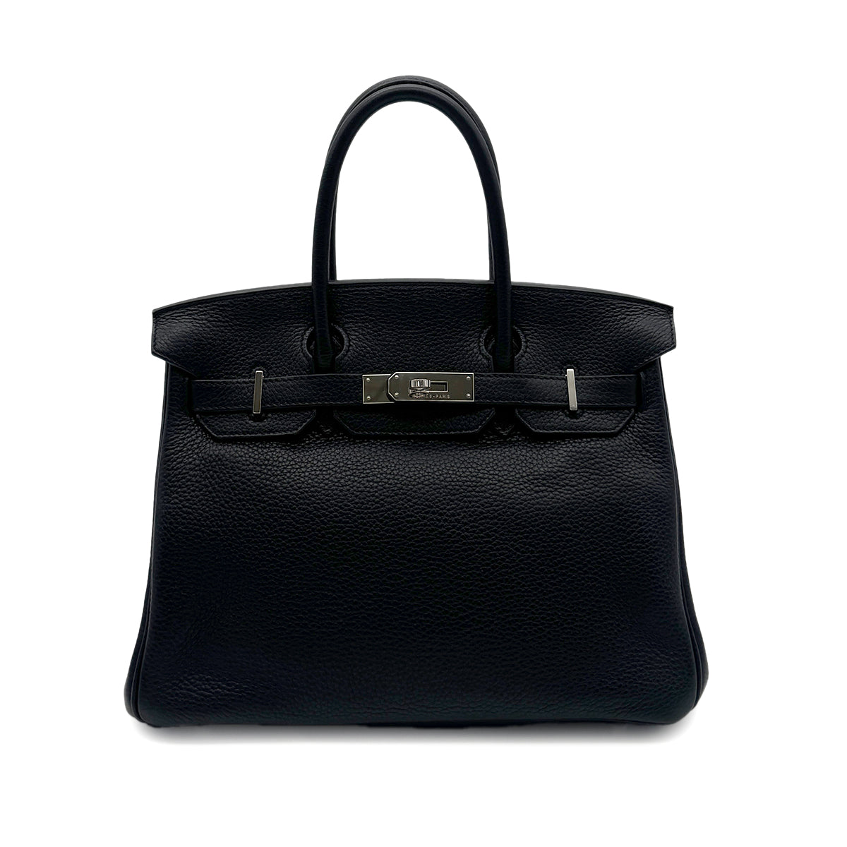 HERMES BIRKIN 30 BLACK TAURILLON CLEMENCE HAND BAG □N GHW 90283456