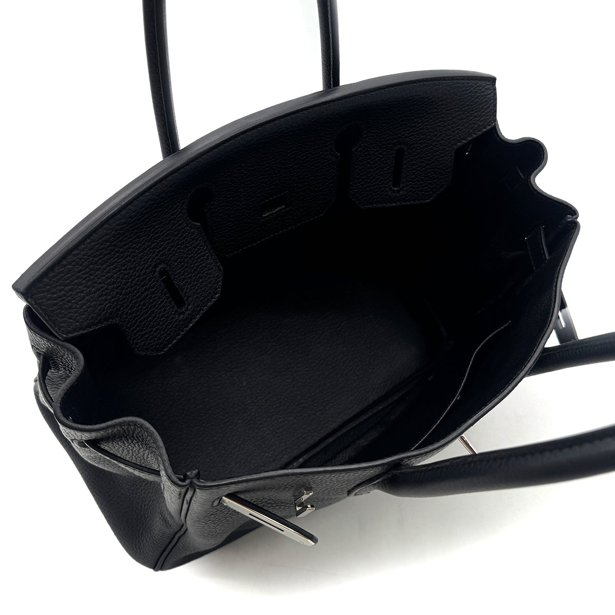 HERMES BIRKIN 30 BLACK TAURILLON CLEMENCE HAND BAG □N GHW 90283456