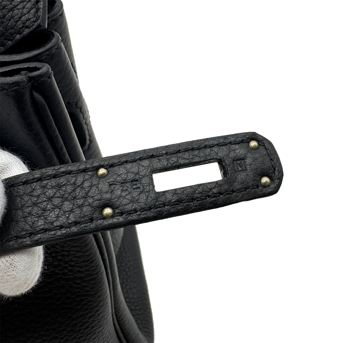 HERMES BIRKIN 30 BLACK TAURILLON CLEMENCE HAND BAG □N GHW 90283456