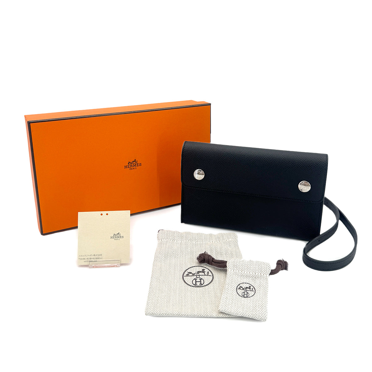 HERMES NAPPE TO GO BLACK EPSOM W 90283458