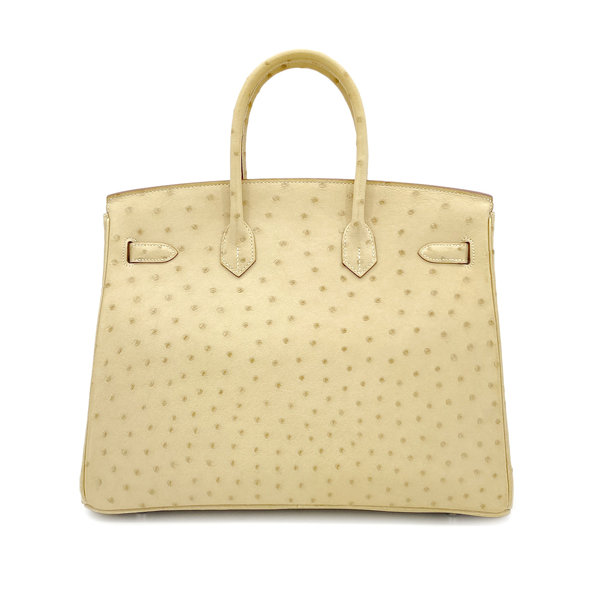 HERMES BIRKIN 35 PARCHEMIN OSTRICH HAND BAG □P SHW 90283469