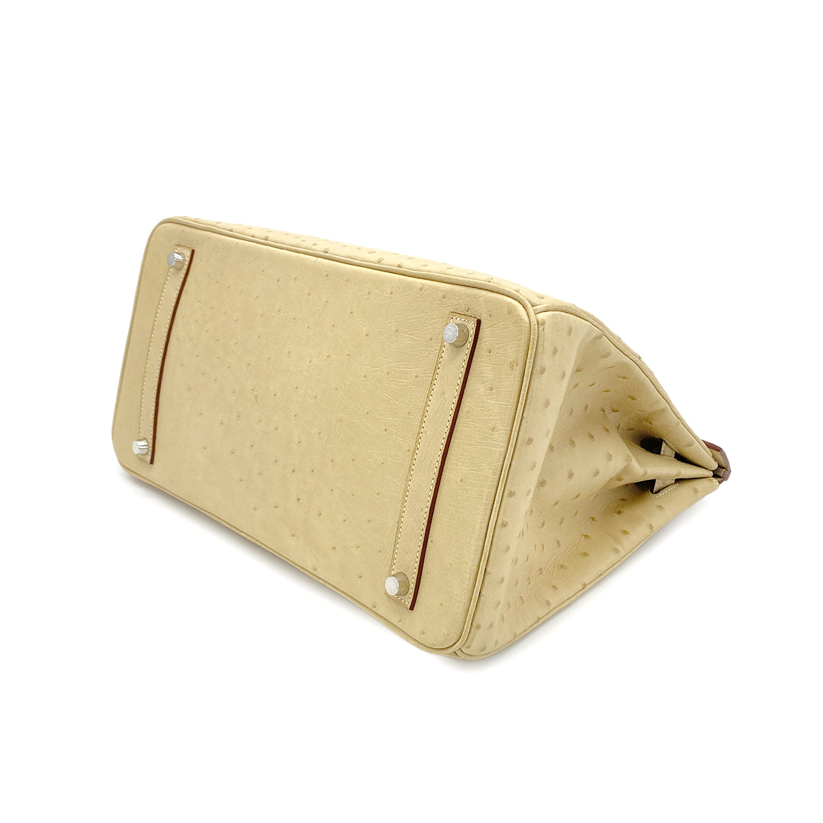 HERMES BIRKIN 35 PARCHEMIN OSTRICH HAND BAG □P SHW 90283469