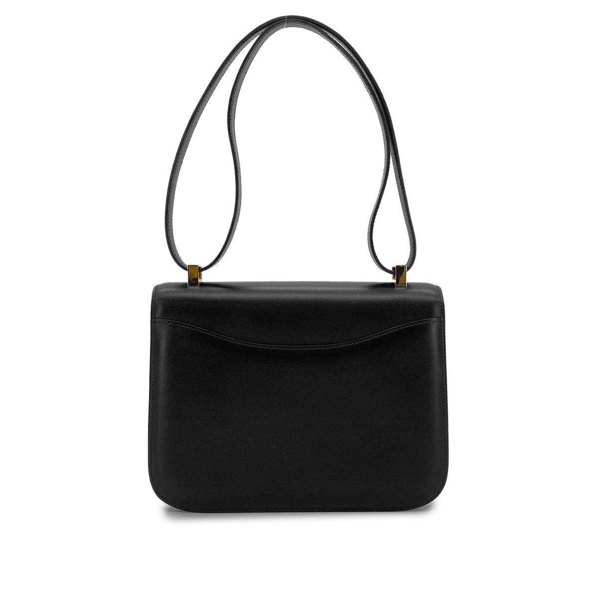 HERMES CONSTANCE 23 BLACK BOXCALF SHOULDER BAG □A GHW 90283595