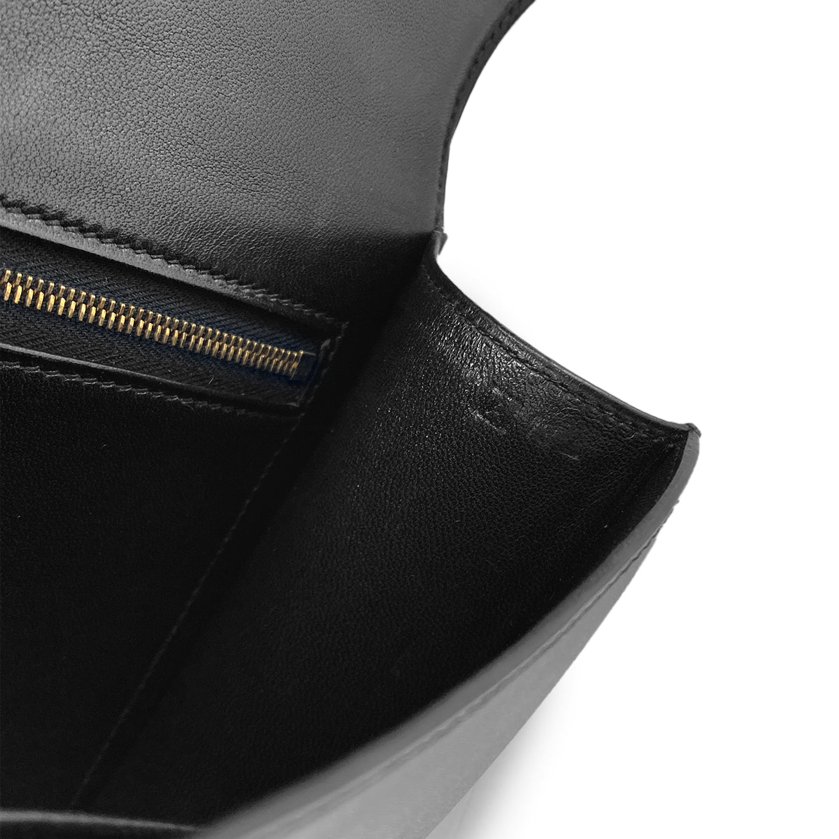 HERMES CONSTANCE 23 BLACK BOXCALF SHOULDER BAG □A GHW 90283595