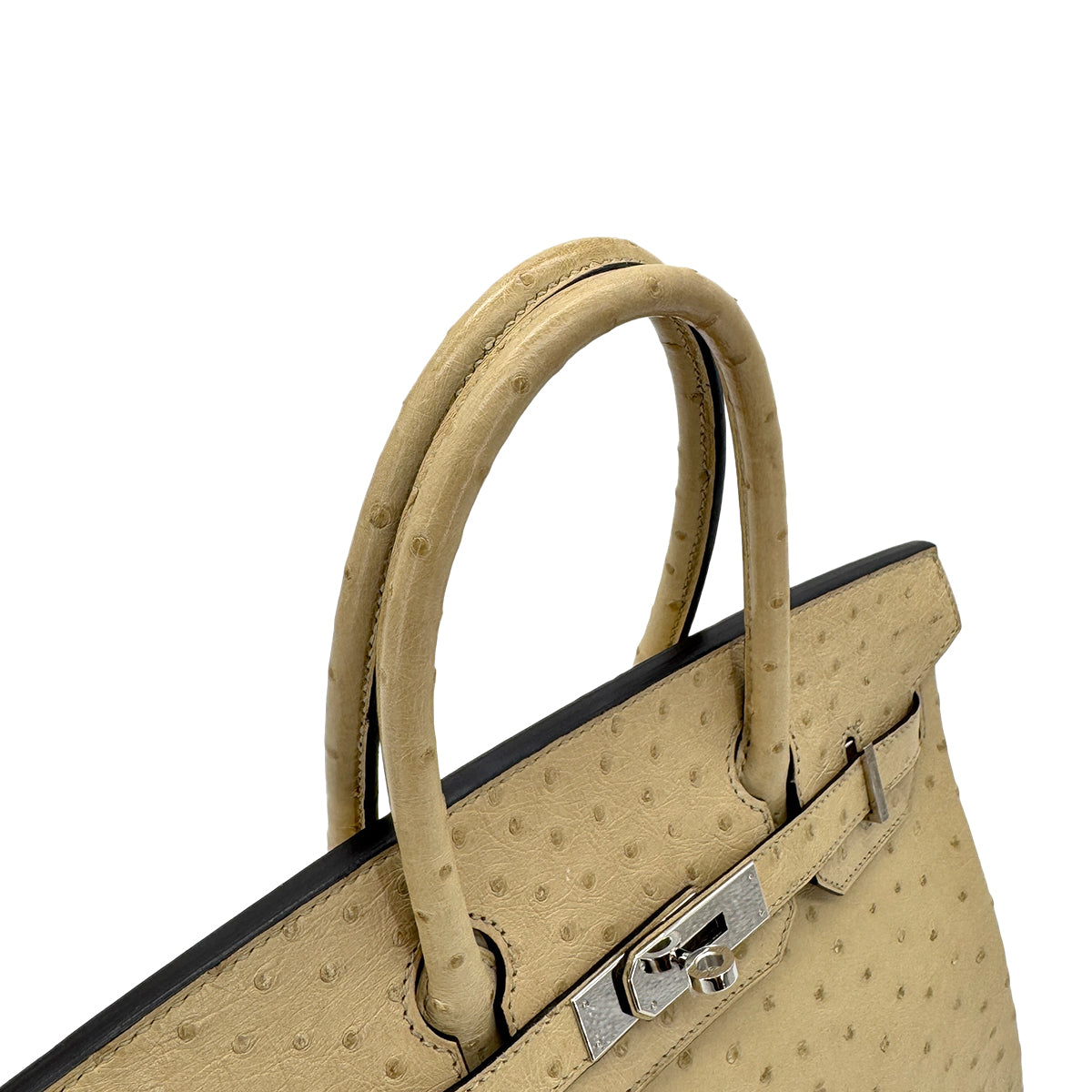 HERMES BIRKIN 30 PARCHEMIN OSTRICH HAND BAG X SHW 90283596
