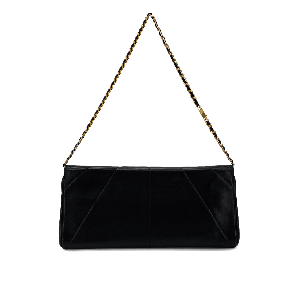 CHANEL VINTAGE COCOMARK STRASS IMPERIAL EAGLE CLUTCH CHAIN SHOULDER BAG BLACK LAMB SKIN 90283605