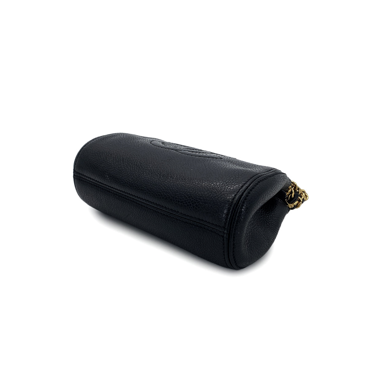 CHANEL VINTAGE COCOMARK MINI CHAIN SHOLDER BAG BLACK CAVIR SKIN 90283609