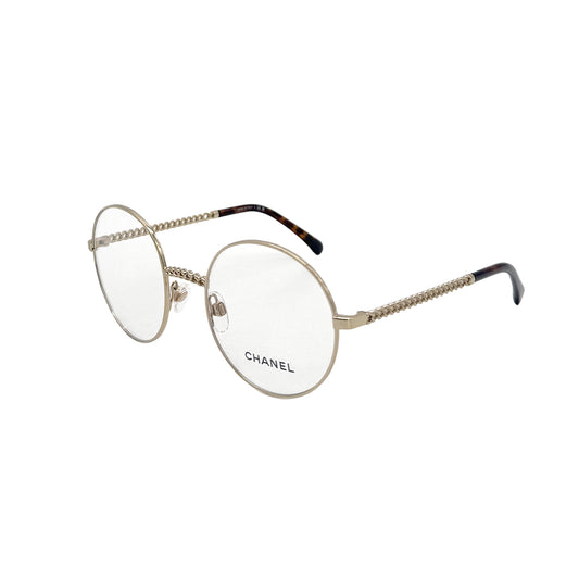 CHANEL VINTAGE GLASSES COCOMARK CHAIN MOTIF SILVER TORTOISESHELL EYEWEAR 90283616