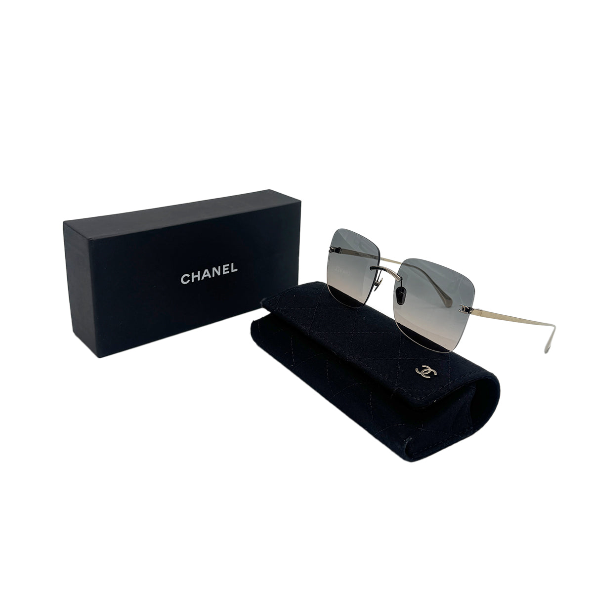 CHANEL VINTAGE SUNGLASSES COCOMARK GOLD EYEWEAR 90283618