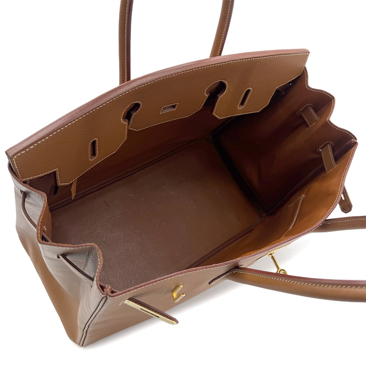 HERMES BIRKIN 35 GOLD COURCHEVEL HAND BAG □A GHW 90283620