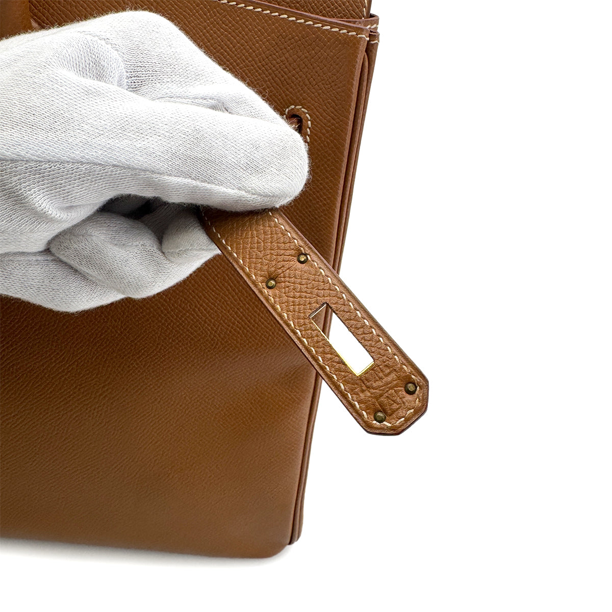 HERMES BIRKIN 35 GOLD COURCHEVEL HAND BAG □A GHW 90283620