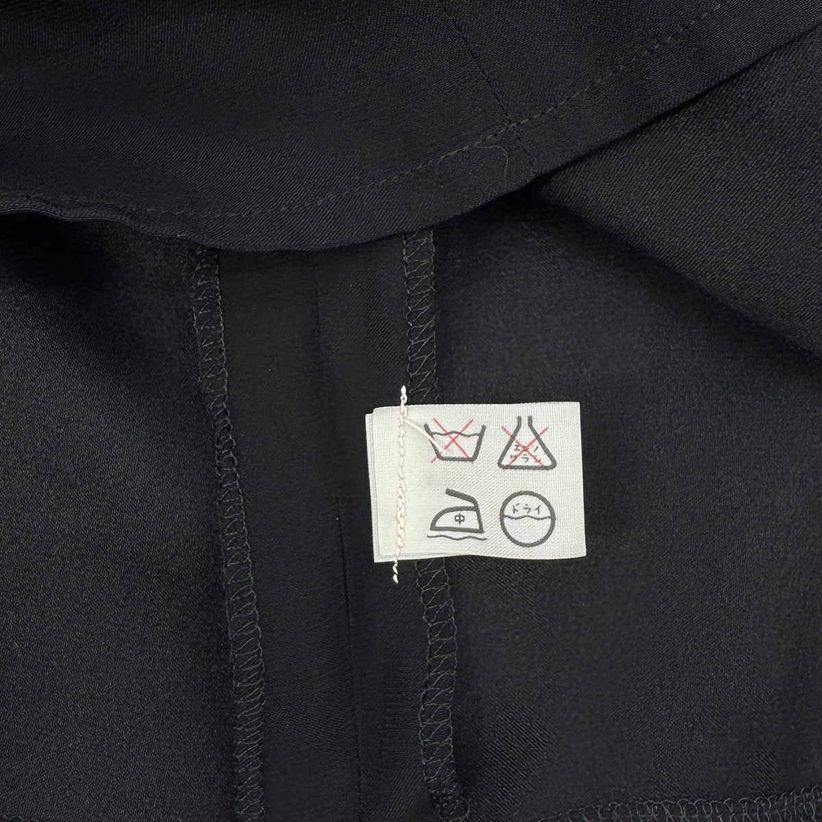 CHANEL VINTAGE COCO MARK BLOUSE TOPS BLACK SILK 38 RTW 90283624