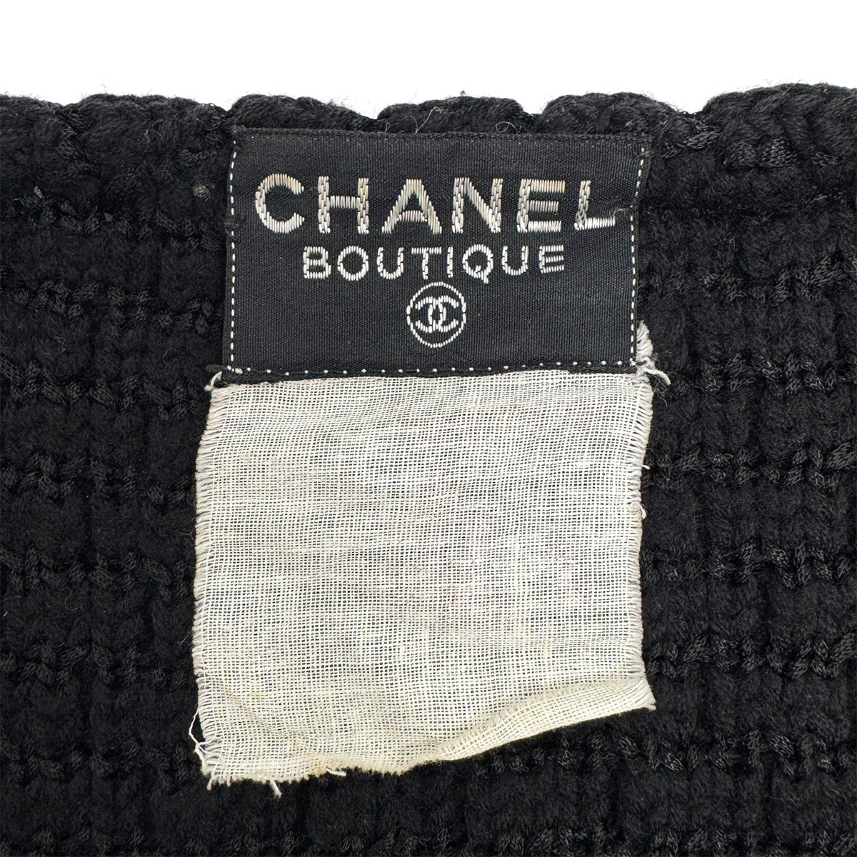 CHANEL VINTAGE CLOVER BUTTON JACKET TWEED BLACK RTW 90283629