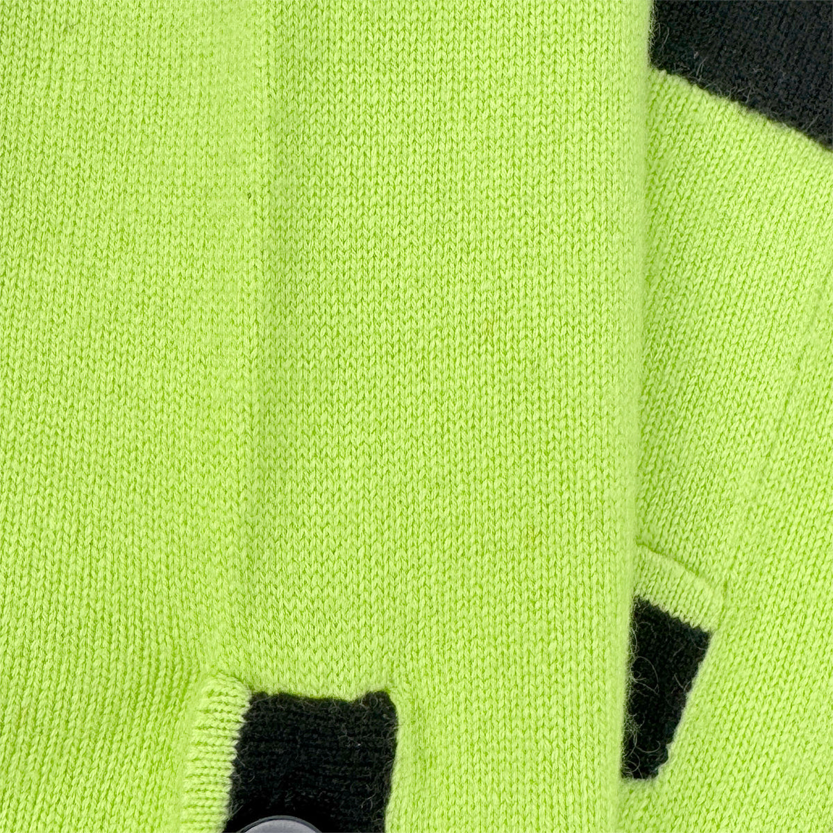 CHANEL VINTAGE COCO BUTTON KNIT TOPS CARDIGAN SET YELLOW BLACK CASHMERE 42 P04 RTW 90283633