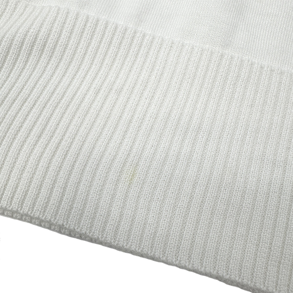 CHANEL VINTAGE COCO BUTTON KNIT TOPS WHITE 42 RTW 90283634